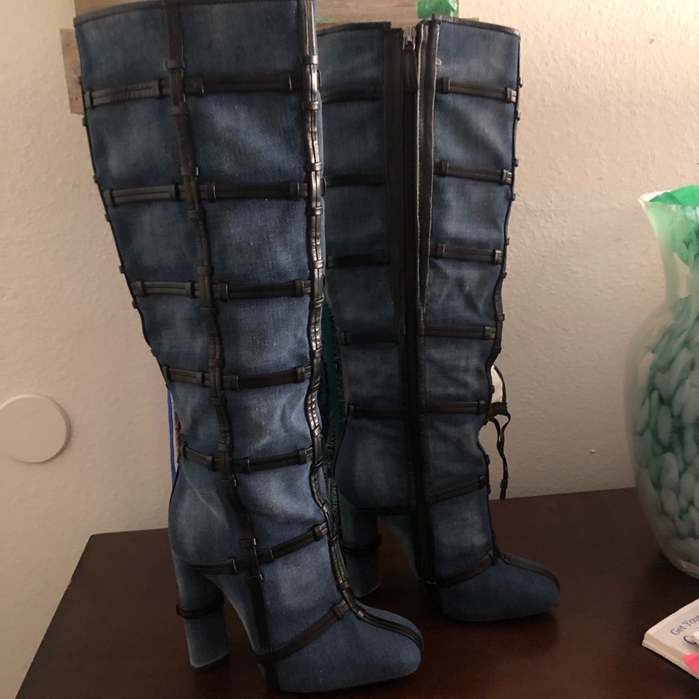 Tom Ford Calf-Hair Leather Patchwork Boots. Was a floor model at Nordstrom.